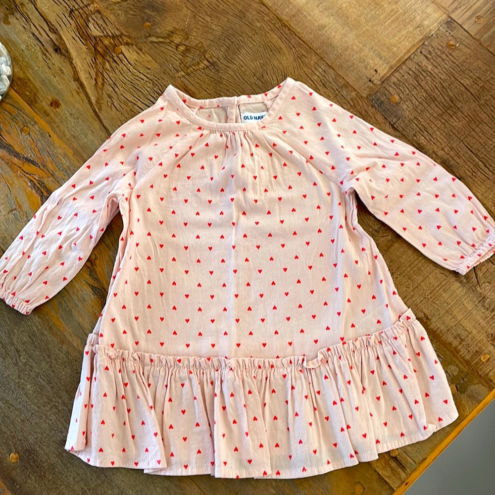 Never worn - Pink dress with hearts